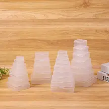 長方形透明PPプラスチック小物入れ【イヤフォンケース・アクセサリー収納用・仕切り付き】