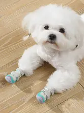 FOKWOW ペット用防水犬靴【秋冬用・テディ・ビションフリーゼ対応・4足セット】