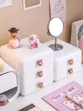 デスク用収納ボックス【文房具・化粧品・小物整理に最適・引き出しタイプ】（セットアップ対応）