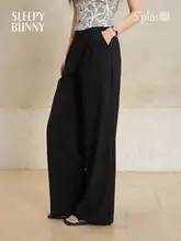 黒色ウール製 レディーススーツパンツ【冬用・ストレート・フィット・カジュアル】