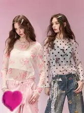 妖精のポケット春の気配のシースルー長袖Tシャツ【重ね着対応・女性用】