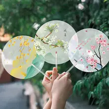 中国風デザインの団扇【学生向け・夏用・創意的な携帯プラスチック製】