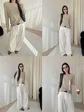 裸感立体分割解构長袖Tシャツ