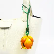 美しい立体花の車用ハンギングデコレーション【本革・牛皮製】