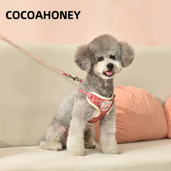 犬用ハーネス式リード【中型犬・防爆デザイン・テディベア用】