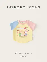 女の子用 半袖Tシャツ【夏用・ファッショナブル・ベビー用】