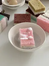 かわいいキャラクターの二重構造洗剤不要のスポンジ【台所用・お手入れ簡単】