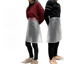 防水透明PVC製ハーフエプロン【厚手・男女兼用・料理用】