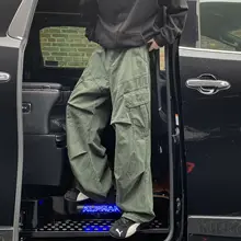 ワイドストレートカジュアルパンツ【アメリカンスタイル・秋冬用・ルーズフィット】（セットアップ対応）