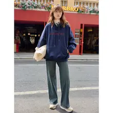 レディース 高腰デニムパンツ【ストレート・スリムフィット・加絨・ルーズ】