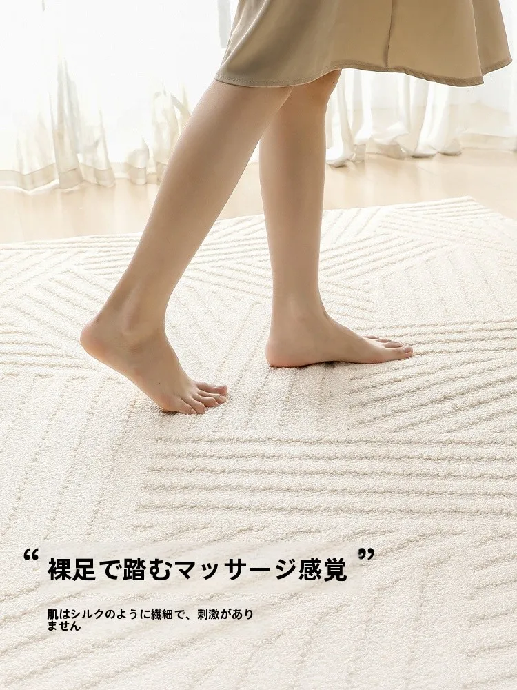 防水リビングカーペットフレンチスタイル：クリ  ーム風ソファ用の実用性とメンテナンスガイド