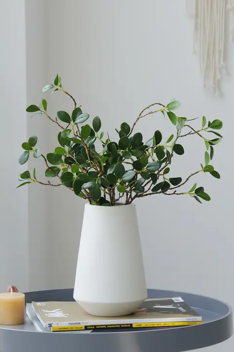 シンプルな現代風陶器花瓶【デスクトップ用・インテリア装飾】