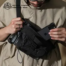 アウトドア アクティビティ用ボトルバッグ【便利なドローストリング・斜め掛け・男性用】