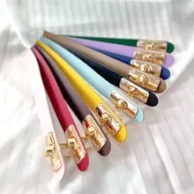 ロック式ロングレザー金具【スクリューリベット付き・ハンドメイド布バッグ用・十色展開】