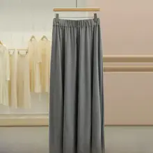 松緩ウエストの膝下Aラインスカート【シルエットを引き立てるデザイン】
