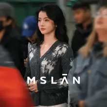ニットカーディガン レディース モヘア ジャカード編み バイカラー ふわふわ ルーズ あったか 秋冬「MSLAN」