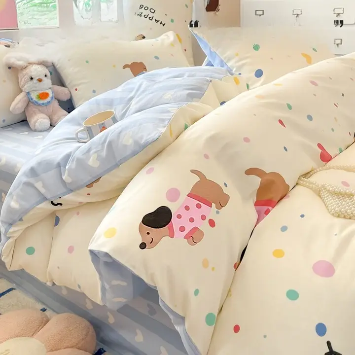 洁丽雅 100%コットン製ベッドカバー【単品・150x200cm用・シングルサイズ】