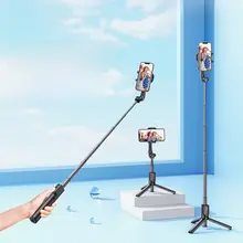 ミニ三脚自撮り棒【360度回転・Bluetooth対応・旅行用・手持ち安定撮影】