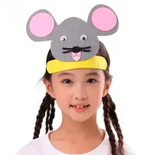 子供用動物頭飾り【カバ・子豚・ネズミ・ドラゴン・牛の頭部カバー・幼稚園用演出小道具】（セットアップ対応）