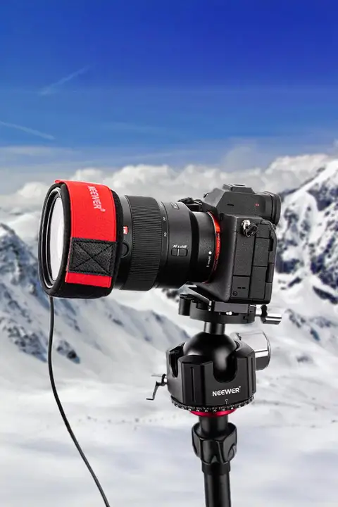 NEEWER レンズ防霧ヒーター【一眼レフ・ミラーレスカメラ用・Ø39-150mm対応・夜間撮影対応】