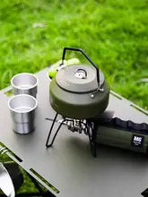 軽量ポータブル ステンレス製湯沸かしケトル【アウトドア・304製・コーヒー・ティーポット】