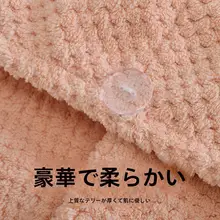 洁丽雅 おしゃれなパイナップルチェックのヘアドライキャップ【吸水性・ふんわり柔らか・女性用】