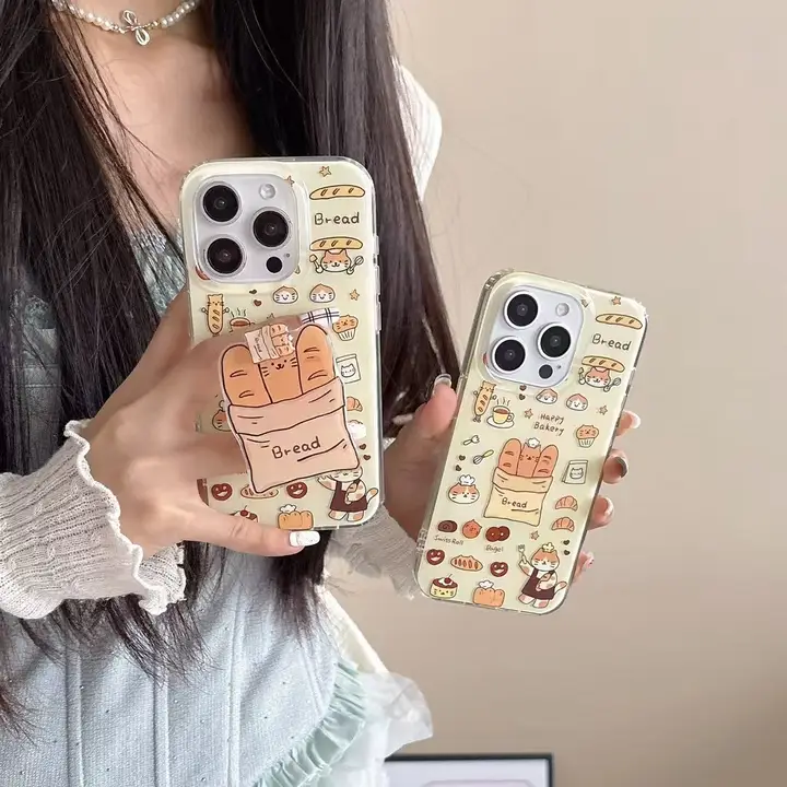 カートゥーンパン型スマートフォンケース【各種スマートフォン対応・衝撃吸収・可愛いデザイン】