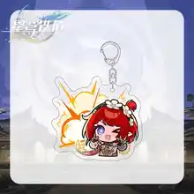 可愛い表情のアクリルキーホルダー【ゲーム関連・学生用バッグ飾り】