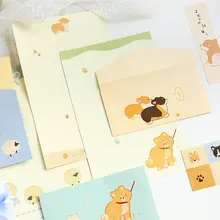 犬と猫のデザイン便箋セット【ロマンティック・かわいい・封筒付き】