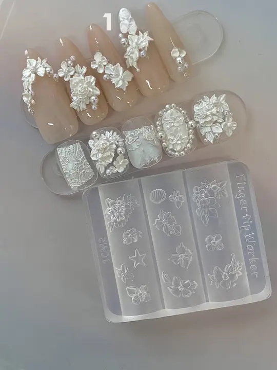 ネイルモールド 3D リリーフ フラワー 小花 立体 ネイルパーツ 手作り