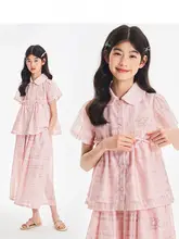 女児用 パフスリーブの襟付きトップス【夏用・デザイン性高い・可愛い】（セットアップ対応）