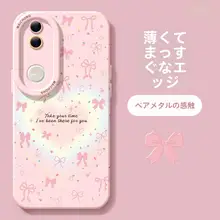 Vivo対応 スマートフォンケース【女性用・全包・防摔・シリコン製・バタフライデザイン】
