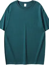 シンプルなデザインの短袖Tシャツ【レトロ風・カップル向け・雀緑色・ベーシックスタイル】