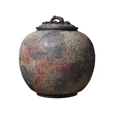 ビンテージスタイルの陶器製茶葉保存缶【大容量・家庭用・花茶やお菓子収納に最適】