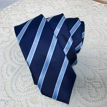 アイスクリームとクジラのストライプ手作りネクタイ【JK制服小物・デザイン】（セットアップ対応）