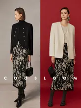 新中式デザインの包臀スカート【取り外し可能なフリンジ・水墨風ダブルレイヤー・スタイルアップ効果】（セットアップ対応）