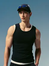 フィット感抜群な メンズトレーニングタンクトップ【リブ編み・ストレッチ素材】