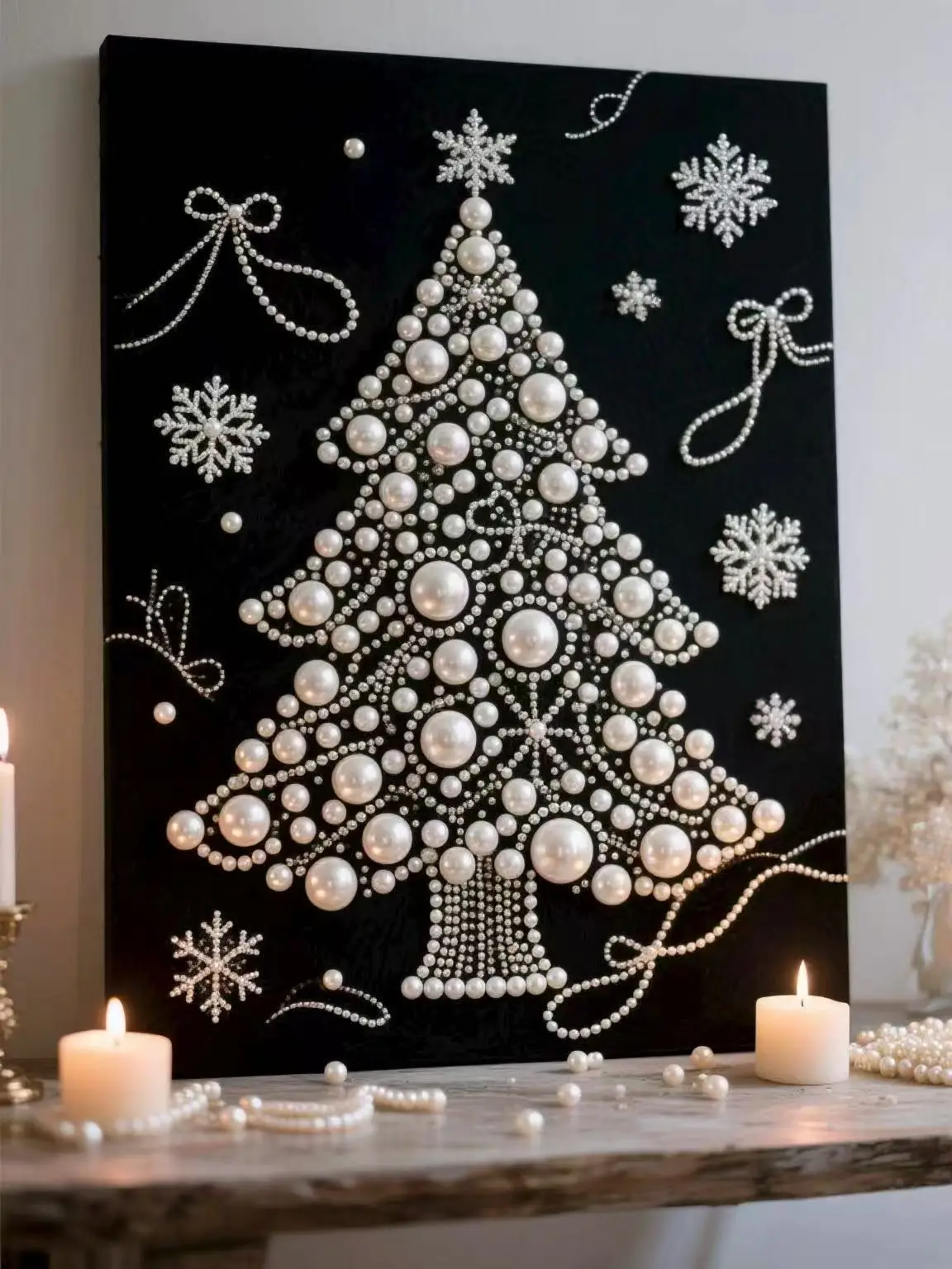 手作りクリスマスオーナメント：DIYパールアートのクリスマスツリーが贈る高級感とメッセージ性