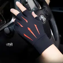 男士 UVカット アイスシルク 半指手袋【アウトドア・釣り・自転車・ランニング用】