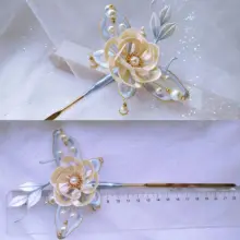 手作りのシルク髪飾り【国風スタイル・ヘアアップ用アクセサリー】