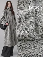 ウール生地 カシミヤ混 オフグレー 秋冬用 DIY ハンドメイド 手芸 コート スーツ アウター
