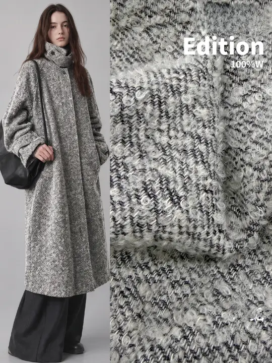 ウール生地 カシミヤ混 オフグレー 秋冬用 DIY ハンドメイド 手芸 コート スーツ アウター