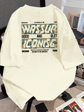 白色オーバーサイズ半袖Tシャツ【学生向け・夏用・カジュアルデザイン】
