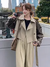 オシャレなカジュアルケープコート【カーキ・春秋用・ゆったりデザイン】