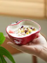 SIYUE 陶器製フルーツヨーグルトボウル【家庭用・高級感ある彩釉・ご飯用小鉢】