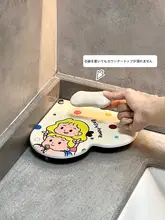 ハート型 吸水マット【バスルーム・洗面台用・コーナータイプ】＆カップホルダー【シリカゲル製・収納棚付き】