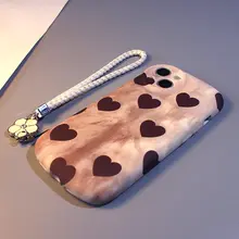 ハートデザインのスマホケース【液体シリコン・iPhone対応・柔らかい感触・全包防摔】
