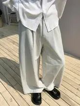 極上の柔らかさ！大きいシルエットのダブルプリーツAラインパンツ【フルレングス・メンズ】
