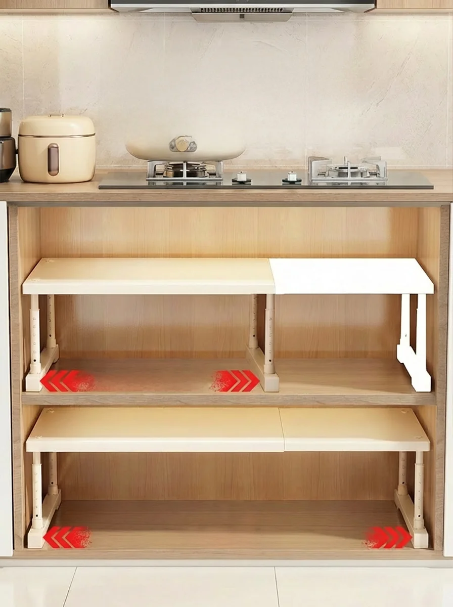 キッチン用伸縮式収納ラック：DIYが苦手でも簡単に設置できるおしゃれな収納解決策