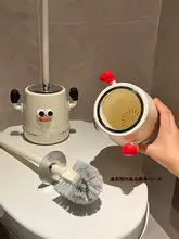 壁掛けトイレブラシセット【可愛いデザイン・隅までお掃除可能】